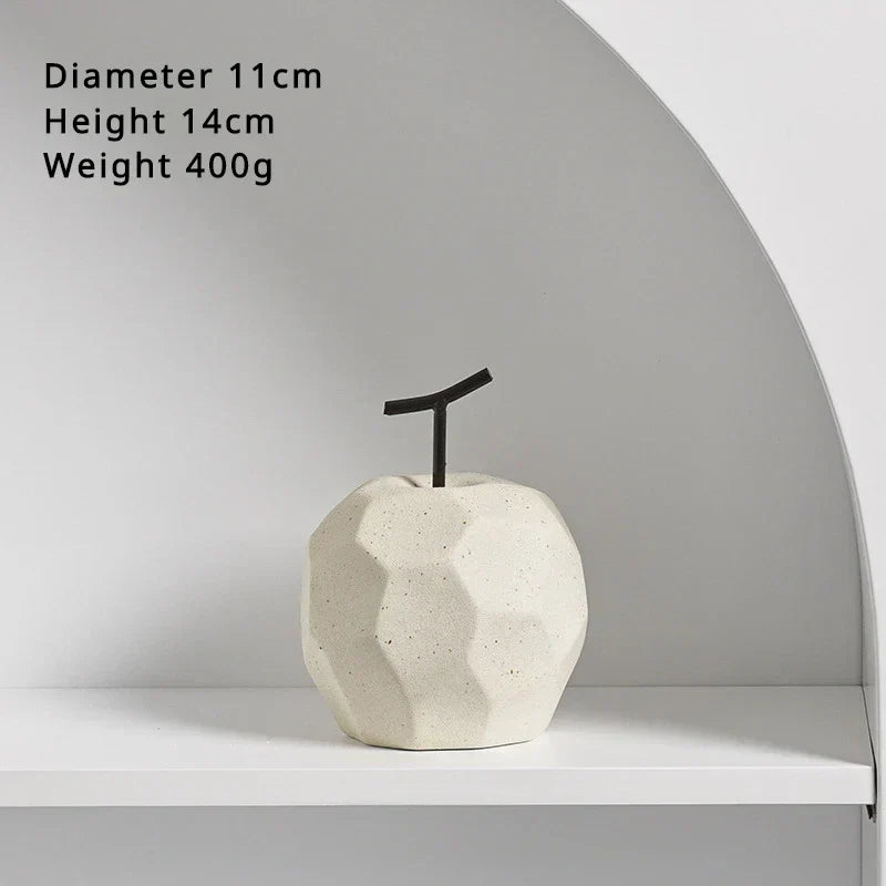 Ceramic Fruit Ornaments: Elegant Apple and Pear Decor for Stylish Living Spaces-3