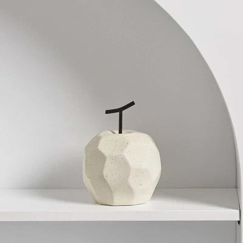 Ceramic Fruit Ornaments: Elegant Apple and Pear Decor for Stylish Living Spaces-2